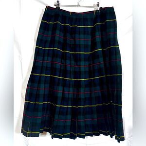 Aljean Tartan Wool Plaid Skirt size 8/10